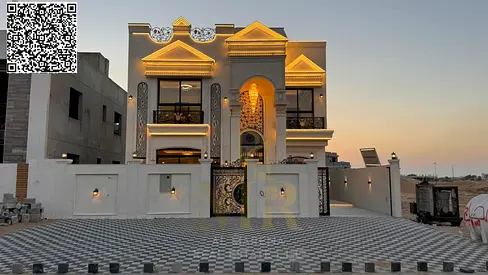 For those seeking true luxury… a distinctive villa in Al Helio, Ajman, featuring elegant design and exceptional spaces.