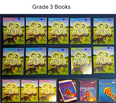 English & Math books Grade 3 - American Curriculum