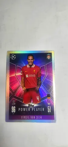 Topps Match Attax Virgil van Dijk Power Player Limited Edition LE28. This card is found only in uk.