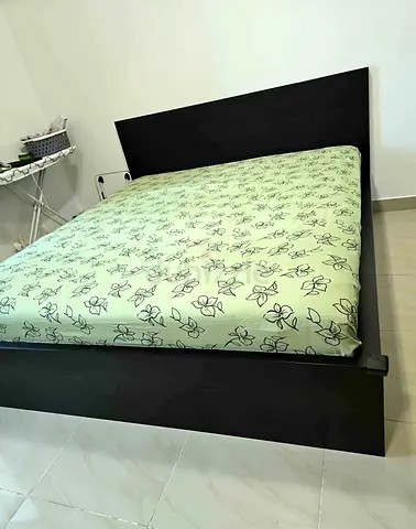 IKEA  Queen Size Bed + 2 Storage Drawers + Mattress