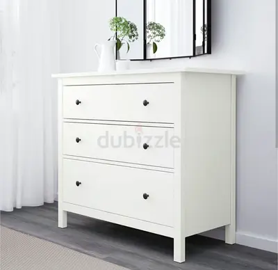 White 3-Drawer Chest / Dresser - Simple Modern Design