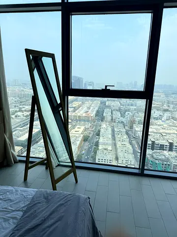 Freestanding Full-Length Tilt Mirror with Wooden frame - Good Condition
