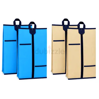 Set of 2 Foldable Garment Storage Bags with Zipper and Handles