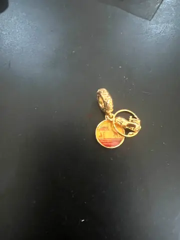 Gold Pandora charm lion king orginal