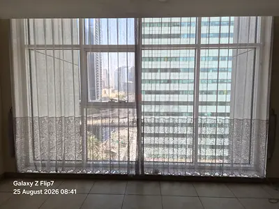 Sheer Lace Curtains - Full-Length Window Panels (Pair) covering Area 4 meters x2.7 meters  window.