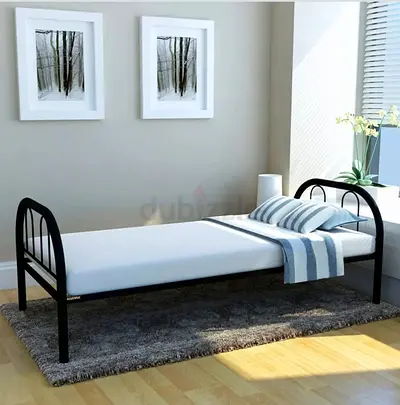 Single Bed Metal Frame with Mattress