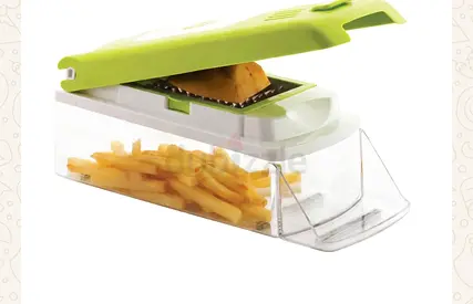 Manual Vegetable & Potato Cutter with Collector (Handheld Chipper)