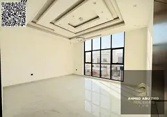 Luxury 6BR villa in Al Amerah, Ajman with 3 floors, 8 bathrooms, maid’s room, large kitchen, centr