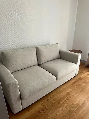 Light beige 2-seater fabric sofa in good condition IKEA Vimle Sofa Bed