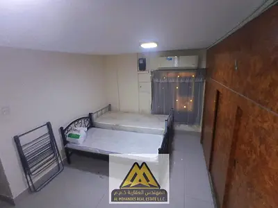Studio for annual rent in Al Muwaihat - Ajman A unique opportunity to live in a ground floor studio