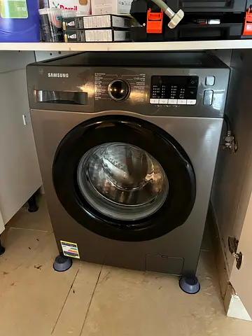 Samsung Front Loading Washer with Eco Bubble™, Hygiene Steam, DIT, 8 kg, Inox , DELIVERY + WARRANTY