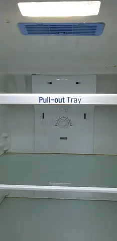 Used Refrigerator Freezer Interior - Pull-Out Tray Shown, Clean.