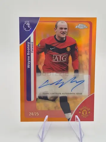 2025 Topps Chrome EPL - Wayne Rooney Orange Refractor Auto /25 Manchester United
