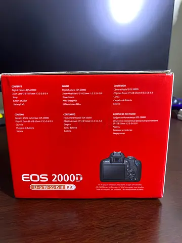 Canon EOS 2000D (EOS Rebel T7) DSLR kit box - EF-S 18-55mm BRAND NEW CONDITION