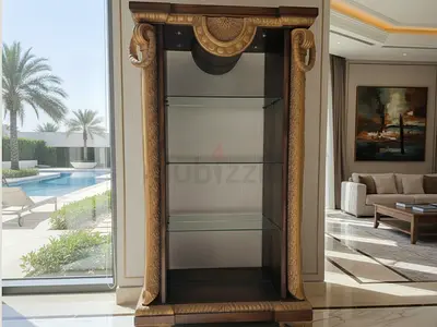Antique Style Arabic-Inspired Curio Cabinet