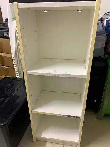 White Adjustable Bookshelf Cabinet