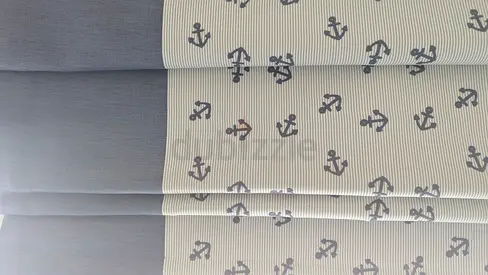 Blue Roman curtain blinds for boys room