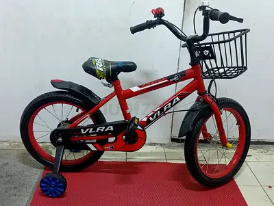 VLRA 16-Inch Kids Bicycle with Training Wheels & Basket – Excellent Condition