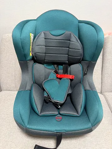 Used Infant/Toddler Car Seat - 5-point harness, teal/gray