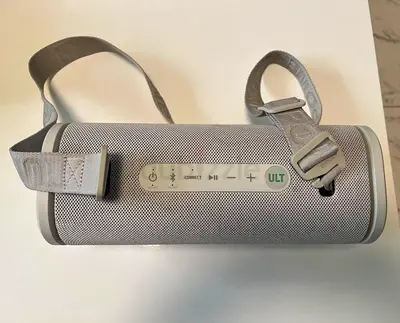 ULT portable Bluetooth speaker with strap — Good working condition
