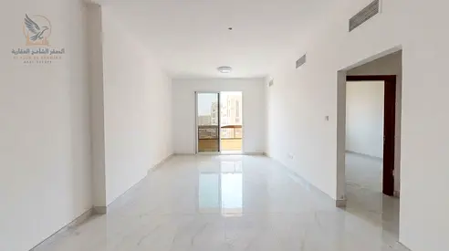 First Occupancy One-Bedroom Apartment for Annual Rent in Ajman, Al Tallah Area, Ajman. Two Bathrooms, Balcony, Open View, Ready to Move In