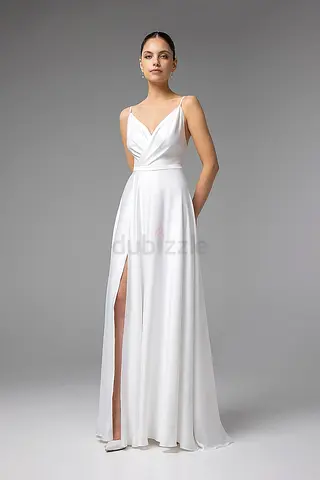 UNONA Silk Wedding Dress with Straps – Size S – Worn Once