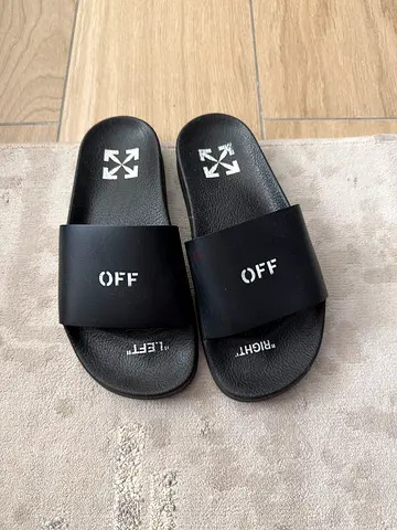 Black 'OFF' Slide Sandals — Comfortable Casual Slides, Size 37 (EU)
