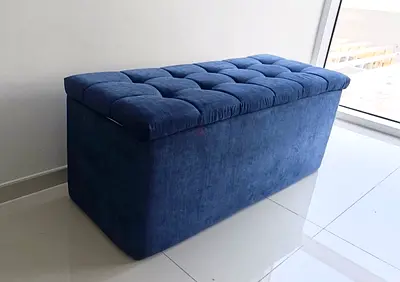 Blue Storage Bench