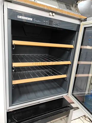 Liebherr Stainless Steel Wine Cooler with Wooden Shelves -