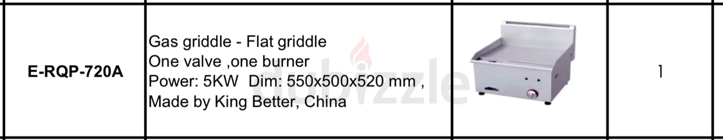 King Better E-RQP-720A Gas Flat Griddle – Commercial