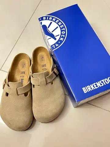 Birkenstock Boston Soft Footbed Suede Taupe EU 39