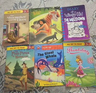 Collection of Children's Story Books (Thumbelina, Jungle Book, Wimpy Kid & More)