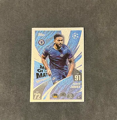 Topps UEFA Reece James Match of the Match Trading Card (Chelsea) - Rare Card