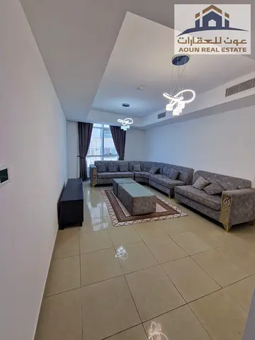 For annual rent two-bedroom apartment with a living room in Al Shatea Tower 2