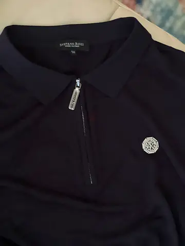 Stefano Ricci polo zip top