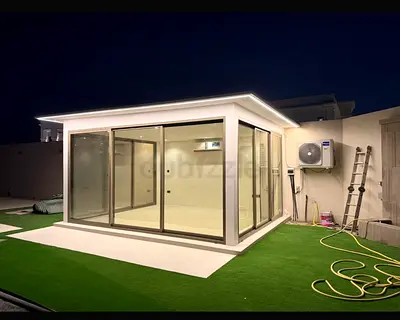 Modern Garden Room / Glass Patio Room with Sliding Doors