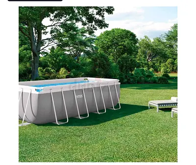 Intex Prism Frame 4m x 2m x 1.22m Rectangular Above-Ground Pool Set - great condition