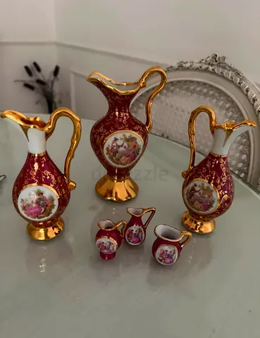 Antique French Limoges Porcelain Pitcher Collection