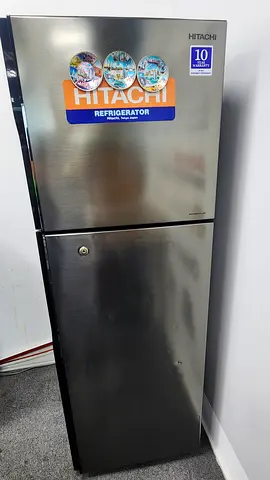 Hitachi Stainless Steel Bottom-Freezer Refrigerator - Good Condition