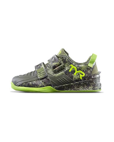 TYR Men's Weightlifting L-2 Lifter Shoes Camo Green