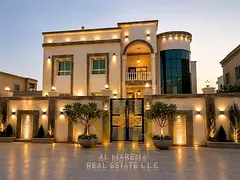 Luxury villa for sale in Al Yasmin, opposite a mosque and behind Al Hamidiya Park | Central air cond