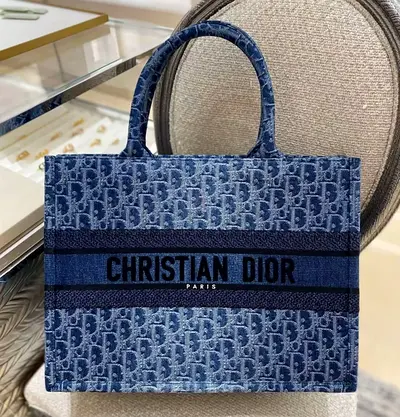 Christian Dior Medium Denim Book Tote