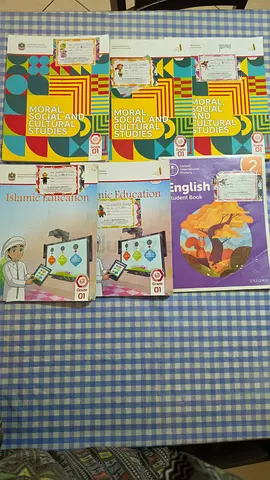 Set of 5 Grade 2 School Textbooks (English, Moral, Islamic Education)