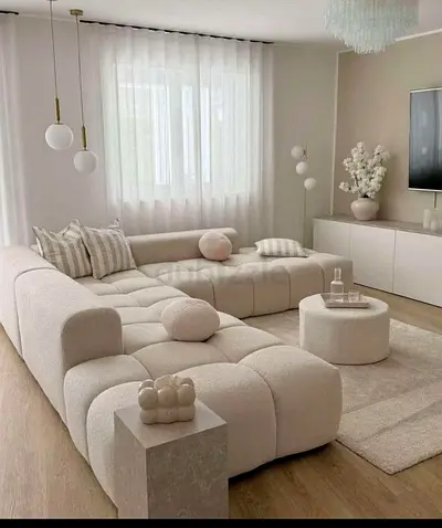Modern Modular Sectional Sofa with Ottoman