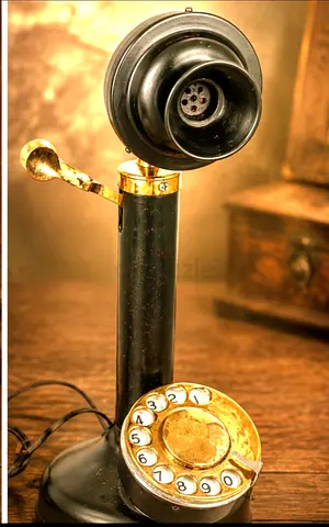 Vintage Brass Rotary Phone - A Timeless Collectible