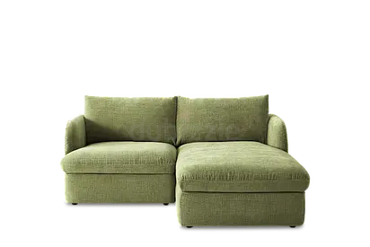 Olive green L shaped sectional sofa