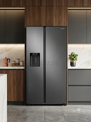 Samsung RS64R5331B4/AE Side-by-Side Refrigerator – Gentle Black Matt | SpaceMax Technology
