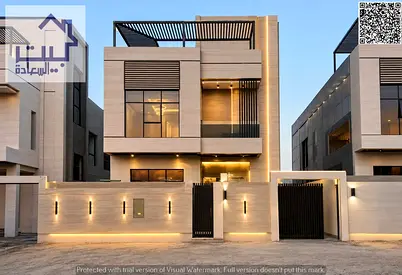For Sale : Modern villa with private pool in Al Helio 1_Ajman (2 floors + rooftop). Registration &