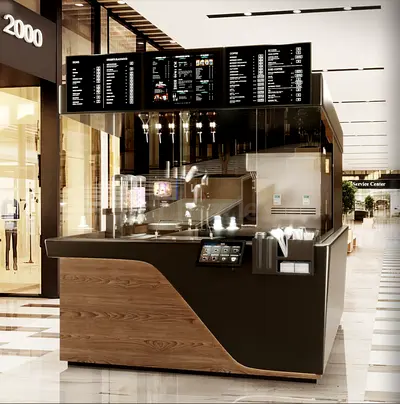 Automated Robotic Coffee&Ice Cream Kiosk, Made in UAE, Swiss/Italian Machines. Export ready!