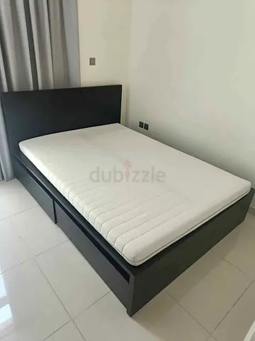 Ikea Double Bed With Ikea Mattress 140x200cm